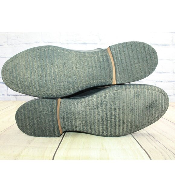 *Unbranded Black Leather Pull On Back Zip Knee High Riding Boots Size 10.5 - Picture 9 of 9